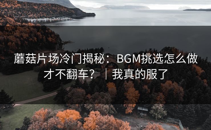 详细阅读:蘑菇片场冷门揭秘:BGM挑选怎么做才不翻车?|我真的服了 蘑菇片场冷门揭秘:BGM挑选怎么做才不翻车?|我真的服了